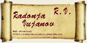 Radonja Vujanov vizit kartica